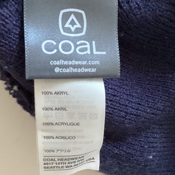 Coal Kids Children's Blue Striped Beanie Hat Headwear Winter Warm Snow Skiing - Picture 5 of 5